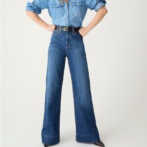 J. Crew wide leg denim trouser in Wesley wash 23